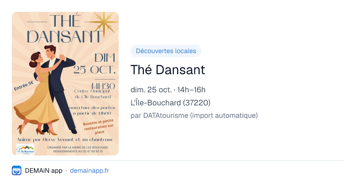 Thé Dansant — L'Île-Bouchard