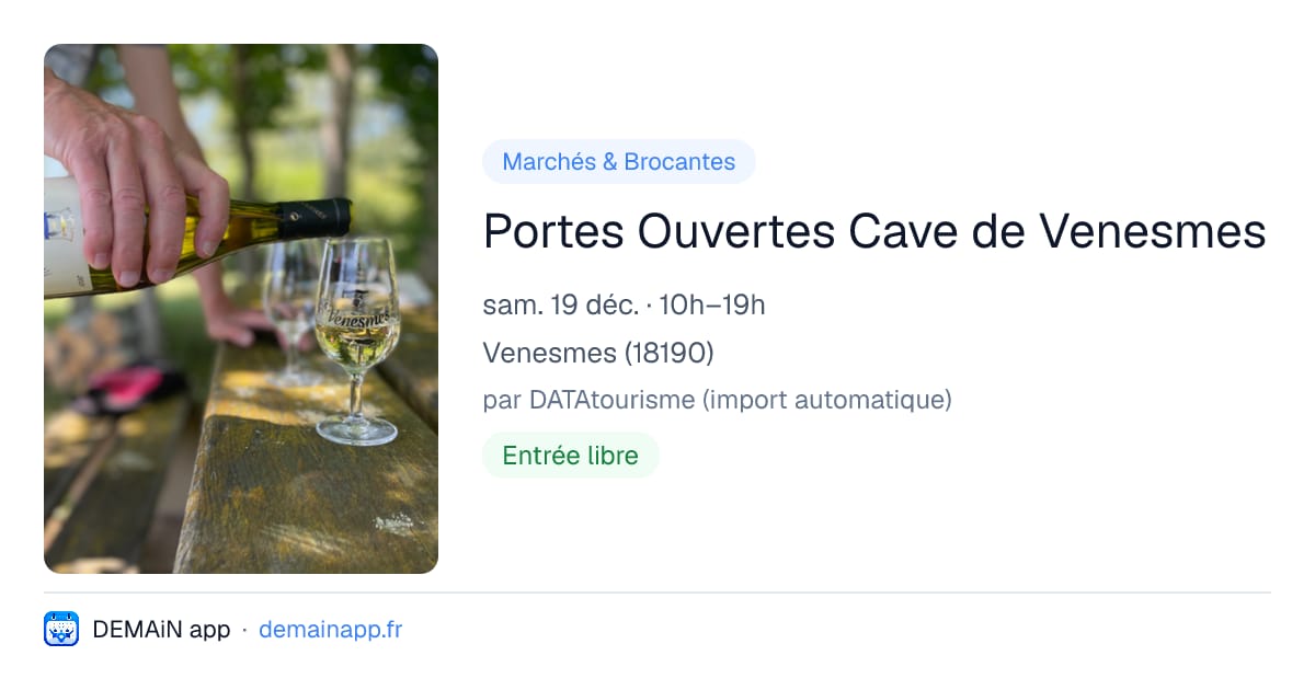 Portes Ouvertes Cave de Venesmes — Venesmes