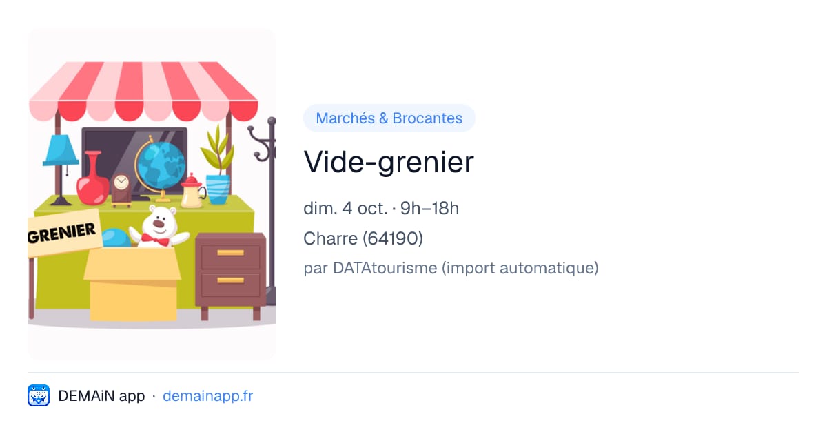 Vide-grenier — Charre