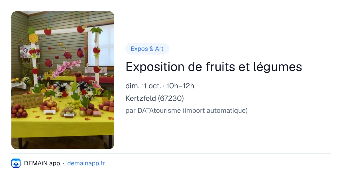 Exposition de fruits et légumes — Kertzfeld