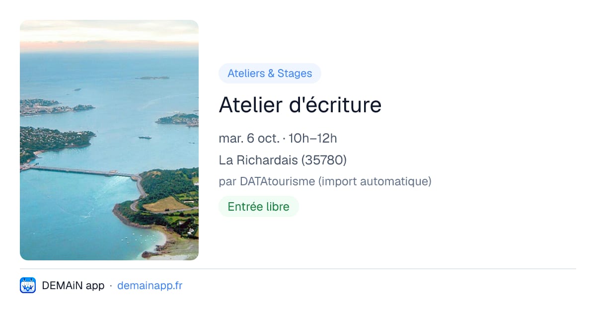 Atelier d'écriture — La Richardais