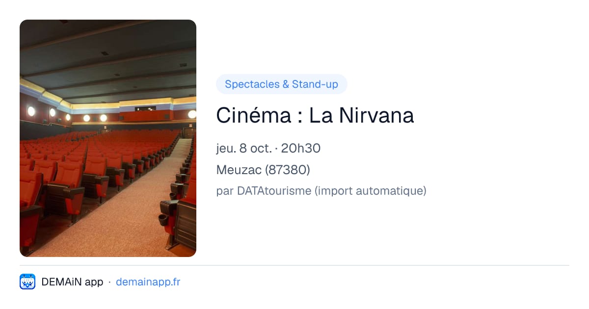 Cinéma : La Nirvana — Meuzac