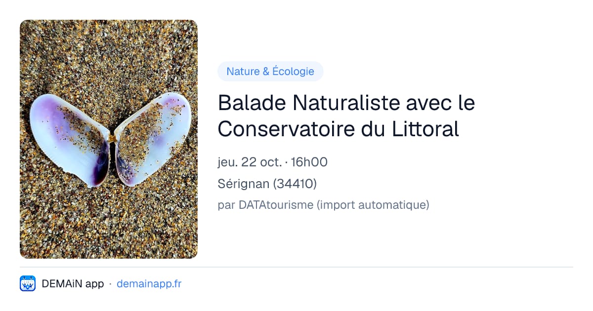 Balade Naturaliste avec le Conservatoire du Littoral — Sérignan