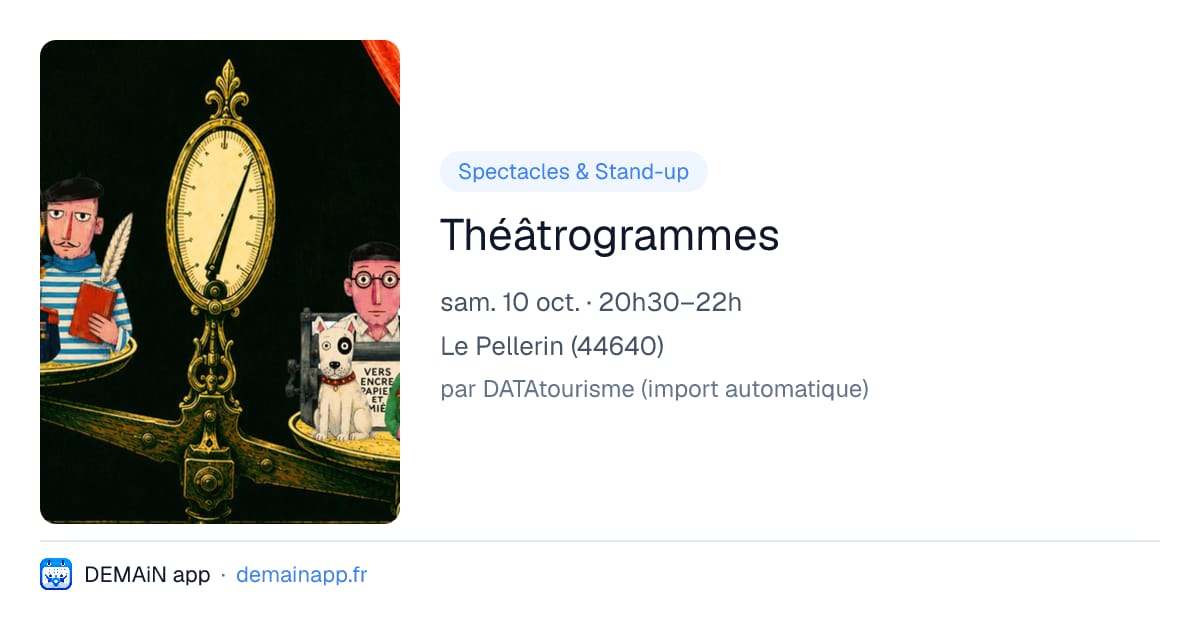 Théâtrogrammes — Le Pellerin