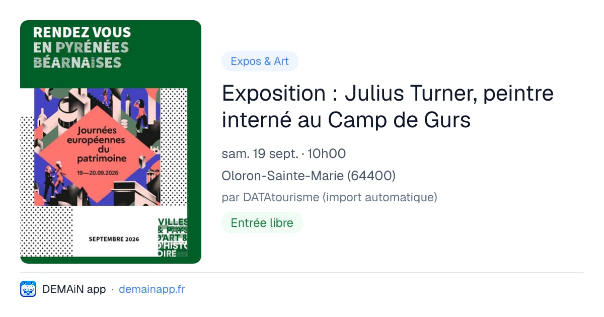 Exposition : Julius Turner, peintre interné au Camp de Gurs — Oloron-Sainte-Marie