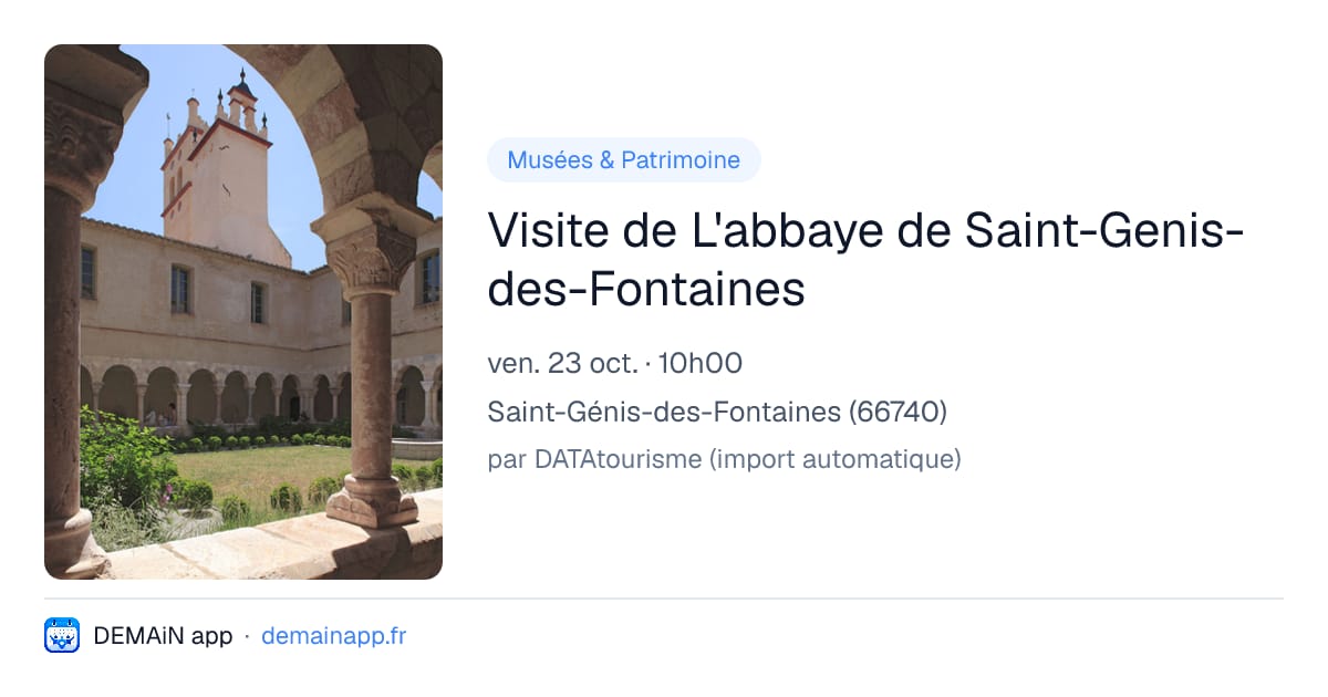 Visite de L'abbaye de Saint-Genis-des-Fontaines — Saint-Génis-des-Fontaines