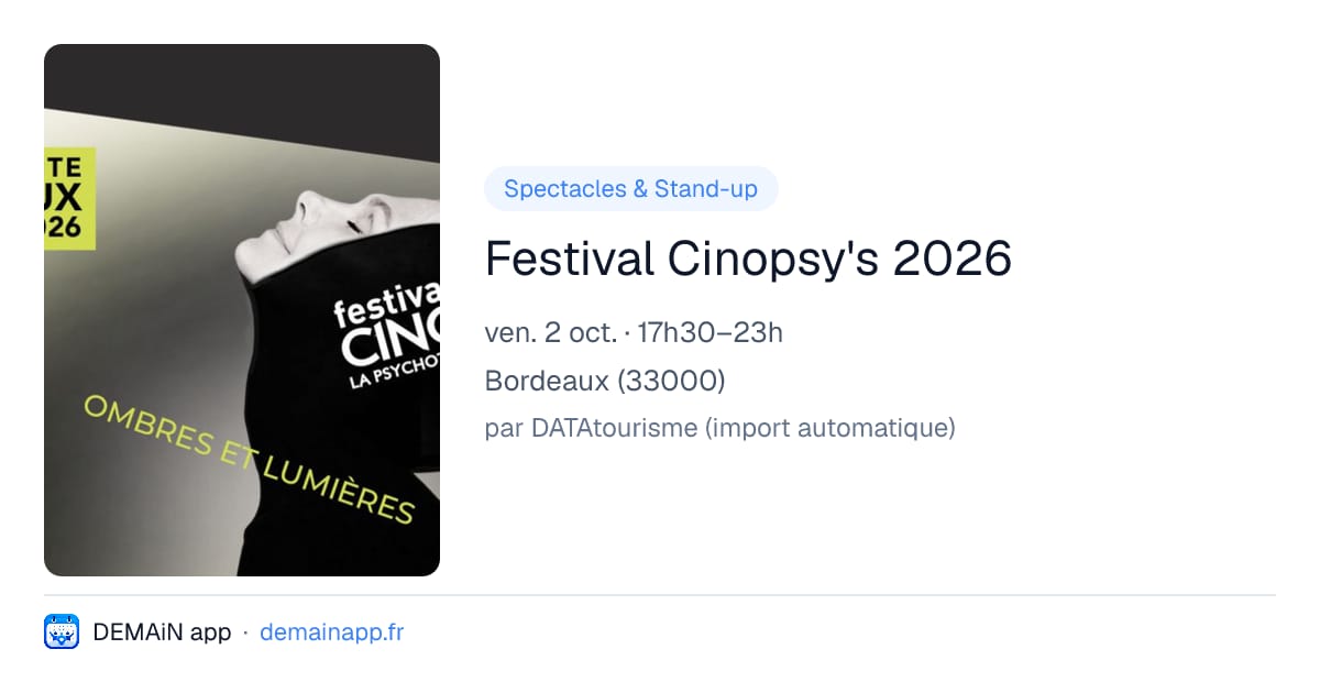 Festival Cinopsy's 2026 — Bordeaux