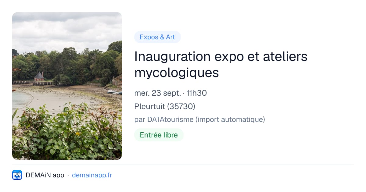 Inauguration expo et ateliers mycologiques — Pleurtuit