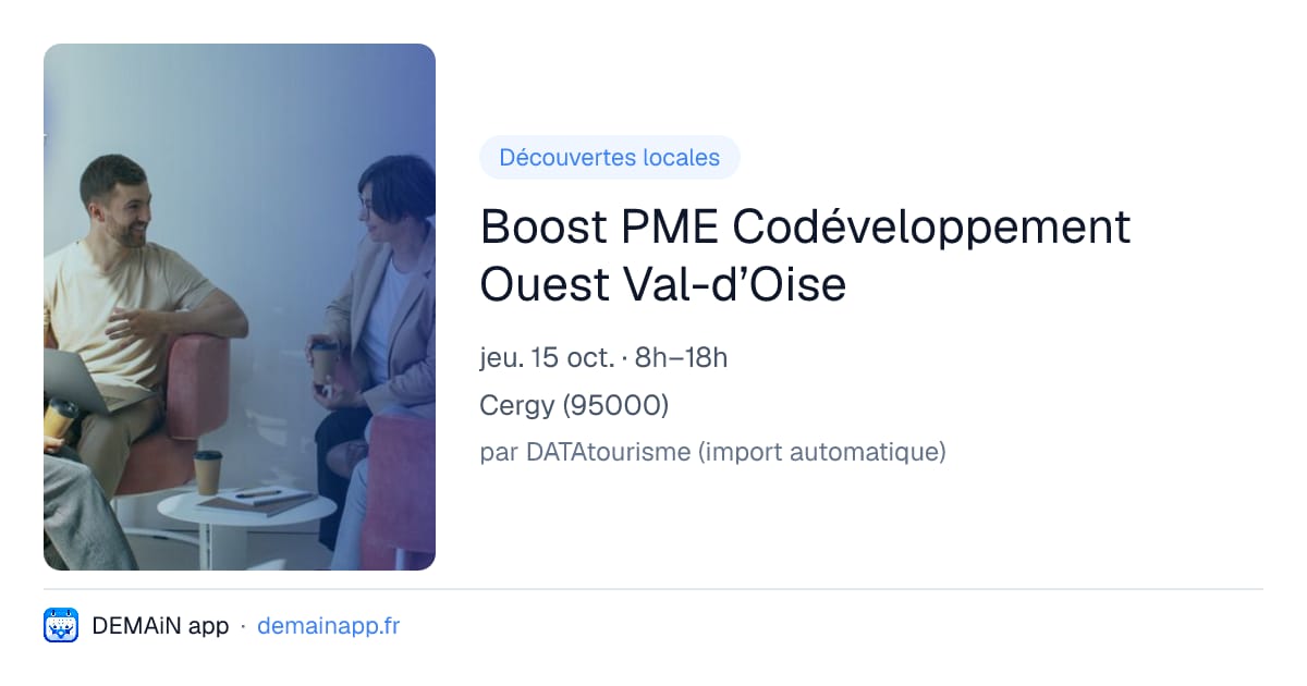 Boost PME Codéveloppement Ouest Val-d’Oise — Cergy