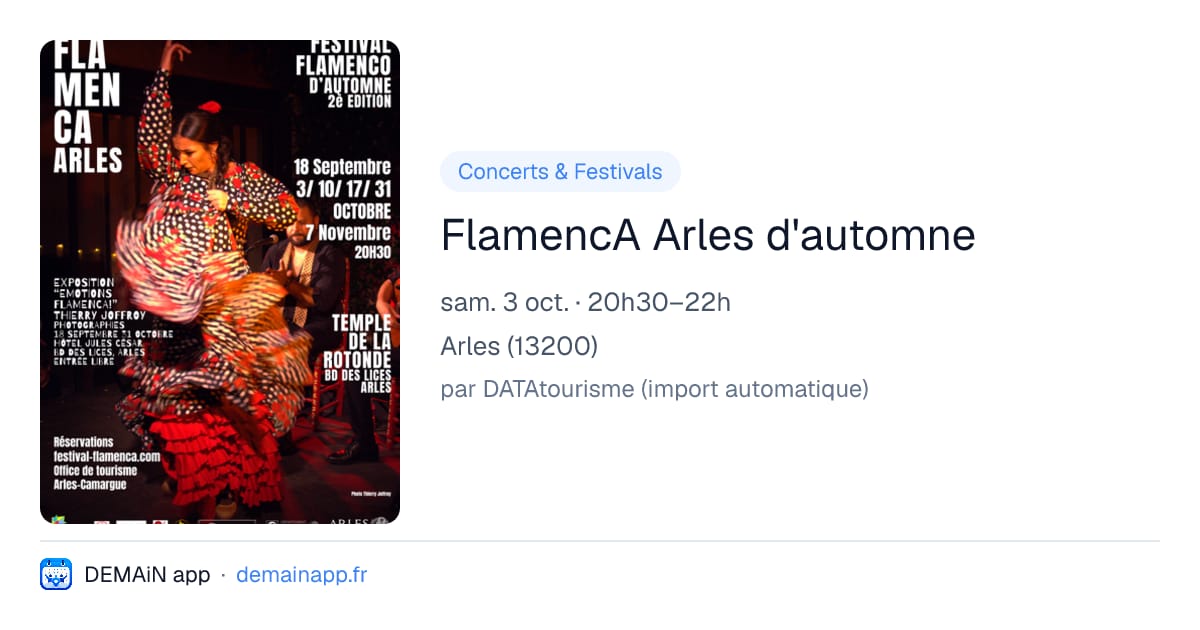 FlamencA Arles d'automne — Arles