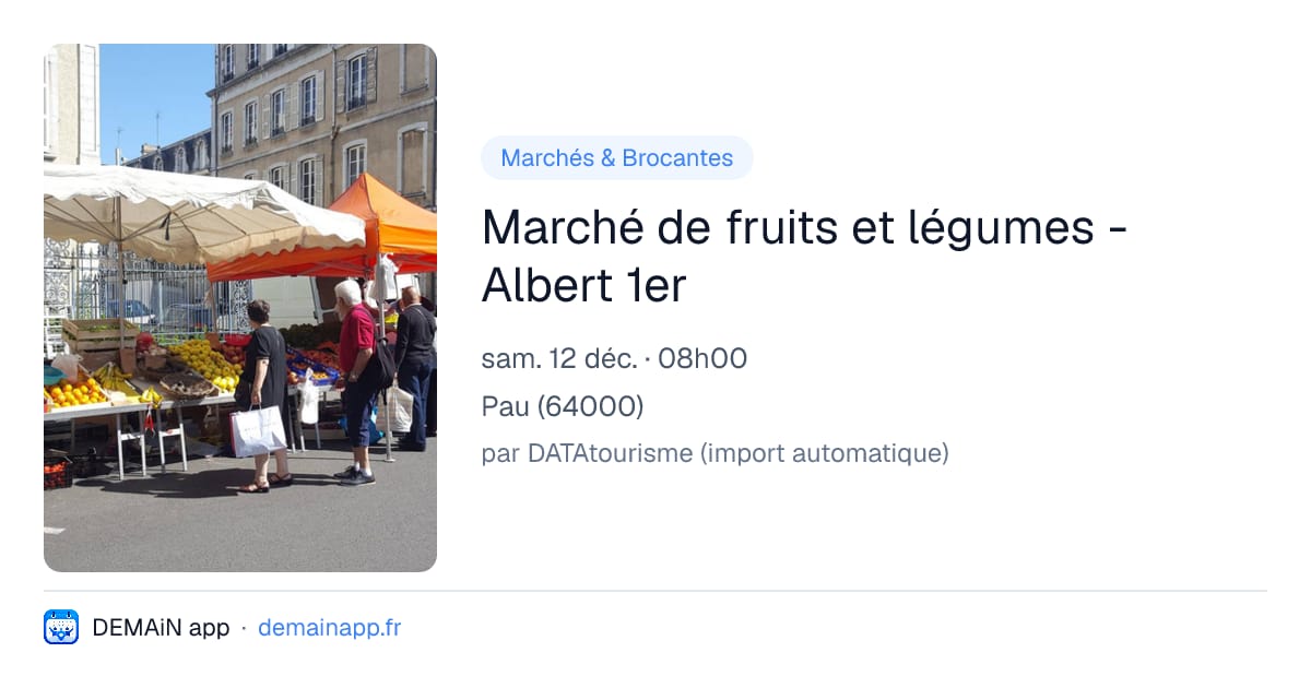 Marché de fruits et légumes - Albert 1er — Pau