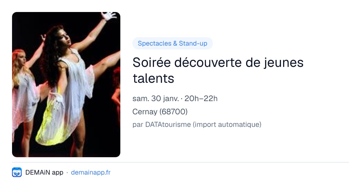 Soirée découverte de jeunes talents — Cernay