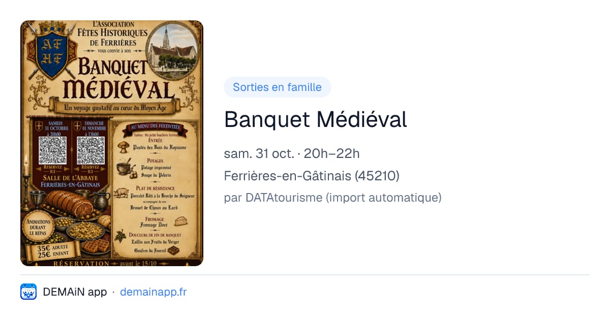 Banquet Médiéval — Ferrières-en-Gâtinais