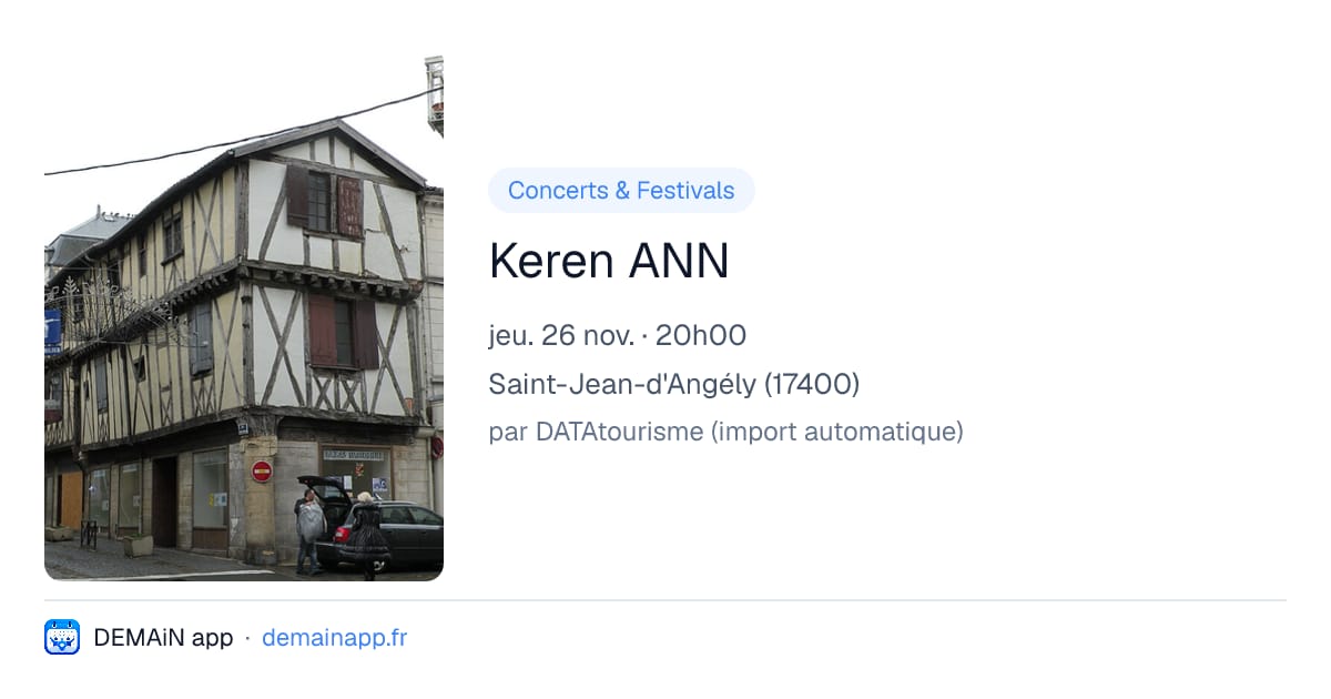 Keren ANN — Saint-Jean-d'Angély