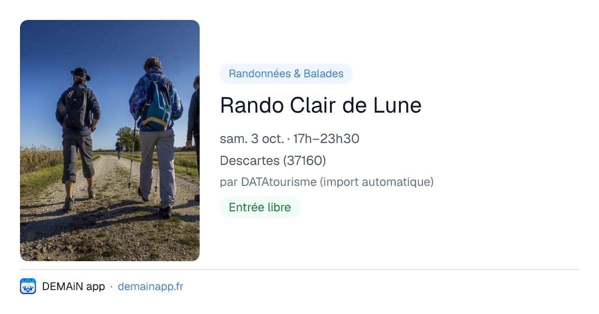 Rando Clair de Lune — Descartes