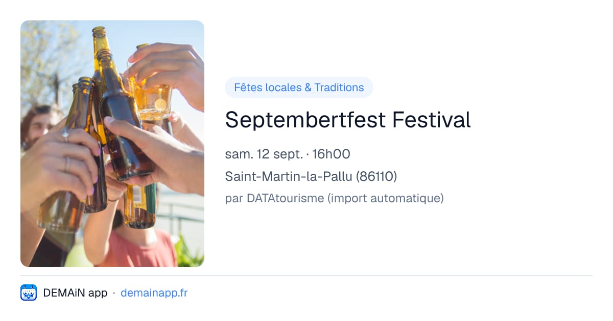 Septembertfest Festival — Saint-Martin-la-Pallu