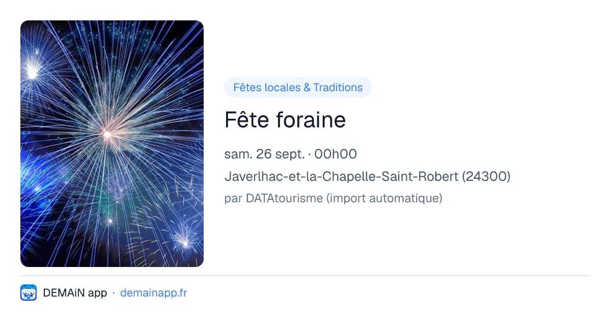Fête foraine — Javerlhac-et-la-Chapelle-Saint-Robert
