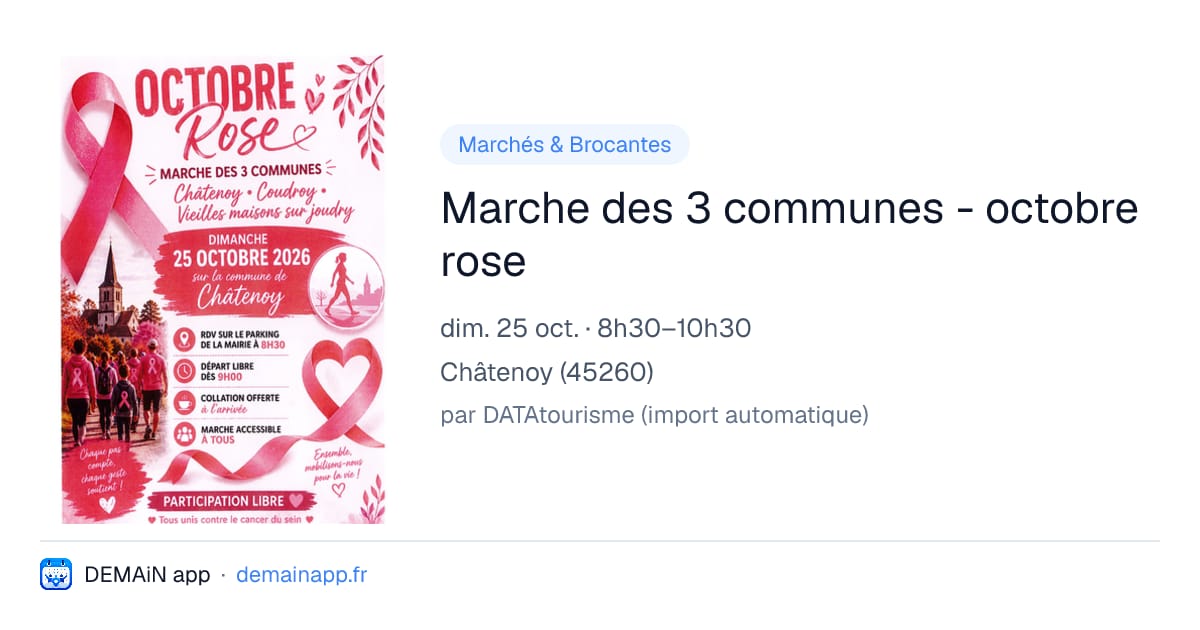Marche des 3 communes - octobre rose — Châtenoy