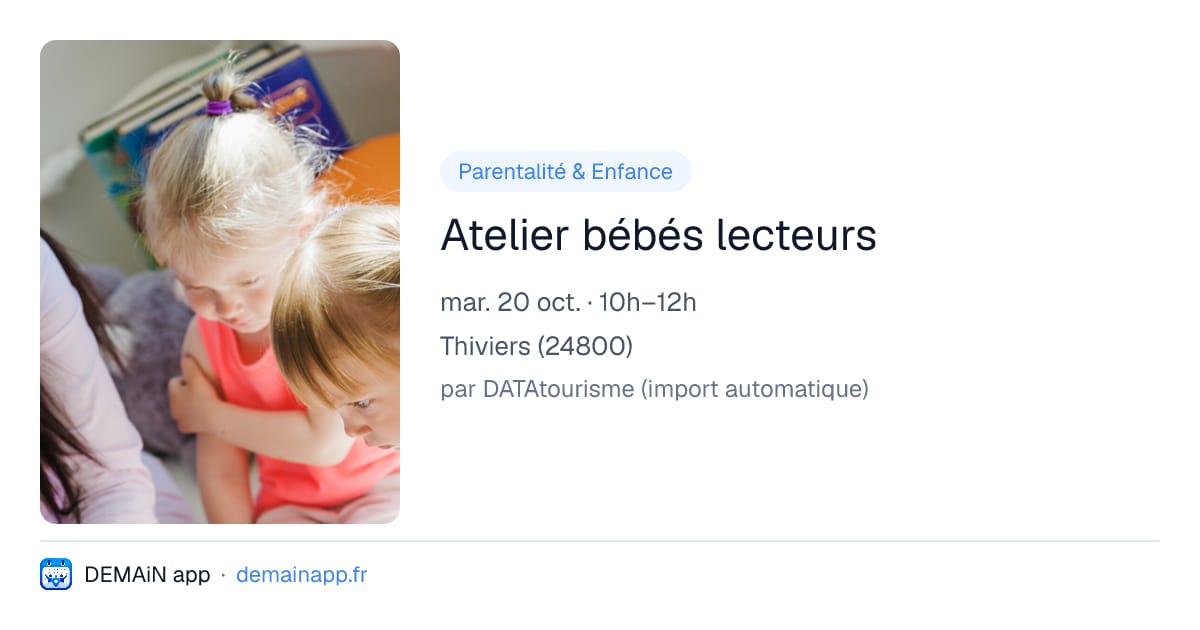 Atelier bébés lecteurs — Thiviers