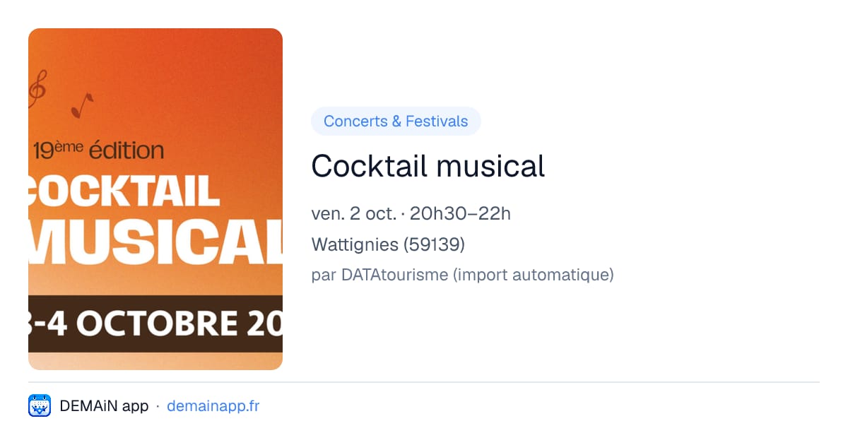 Cocktail musical — Wattignies