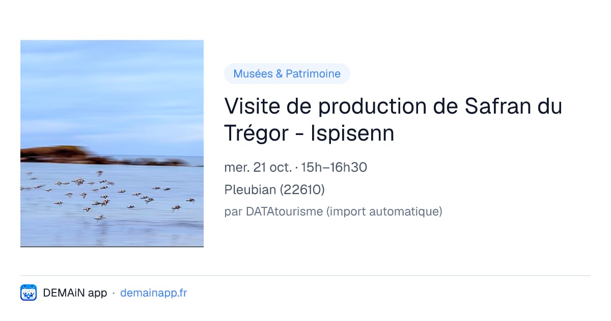 Visite de production de Safran du Trégor - Ispisenn — Pleubian