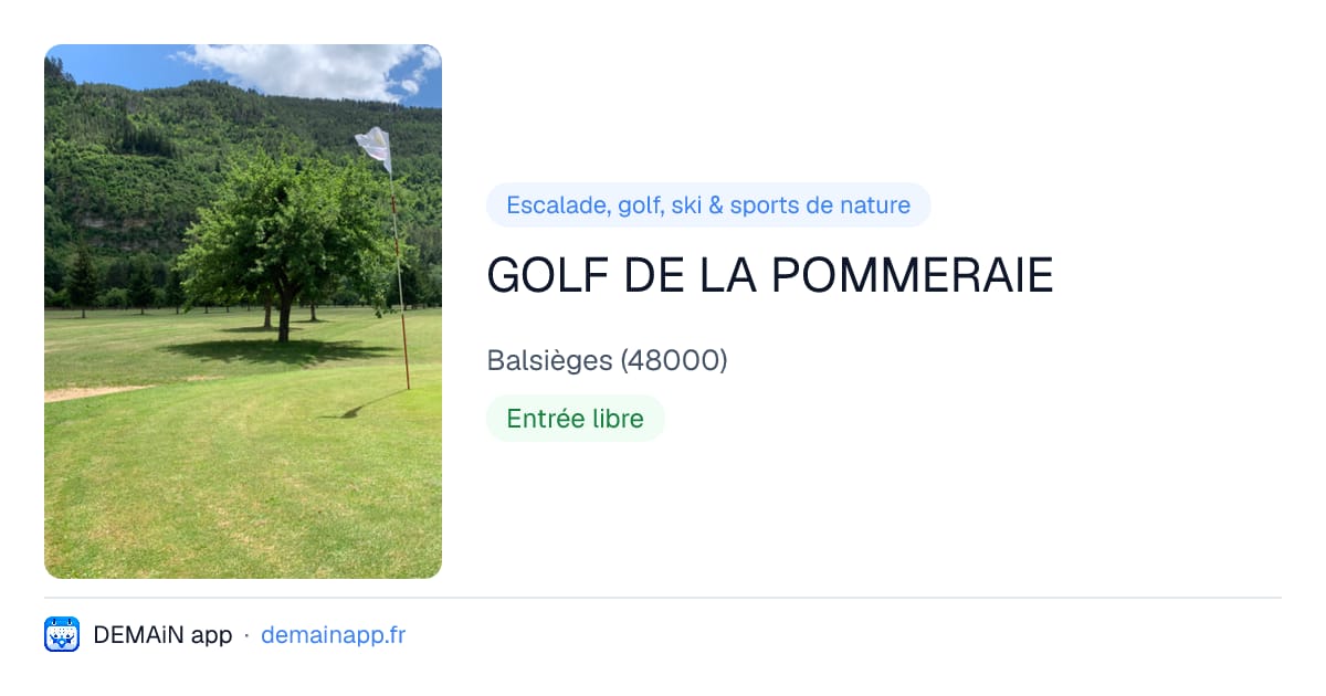 GOLF DE LA POMMERAIE — Balsièges