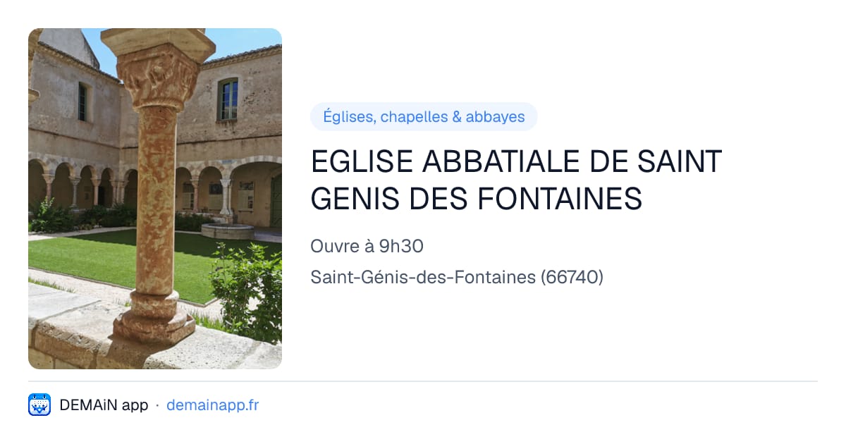 EGLISE ABBATIALE DE SAINT GENIS DES FONTAINES — Saint-Génis-des-Fontaines
