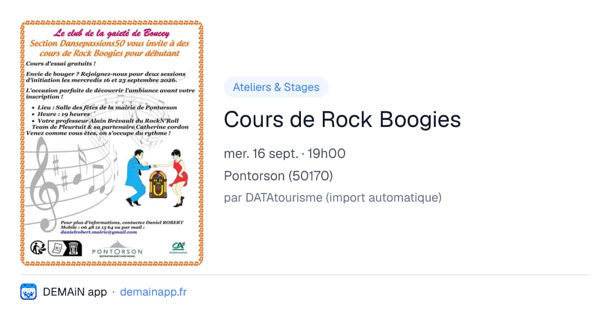 Cours de Rock Boogies — Pontorson