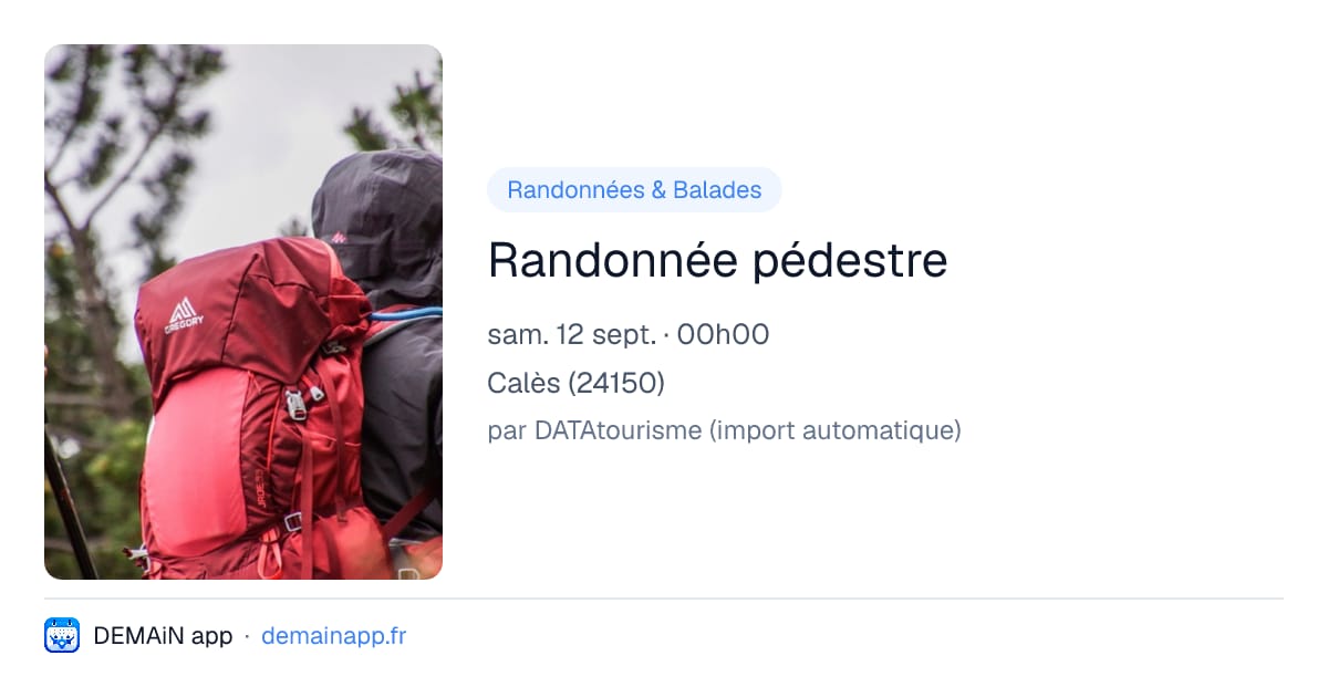 Randonnée pédestre — Calès
