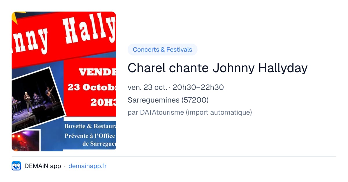 Charel chante Johnny Hallyday — Sarreguemines