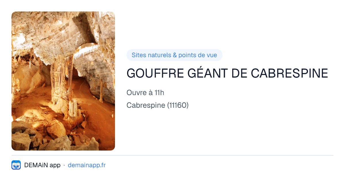 GOUFFRE GÉANT DE CABRESPINE — Cabrespine