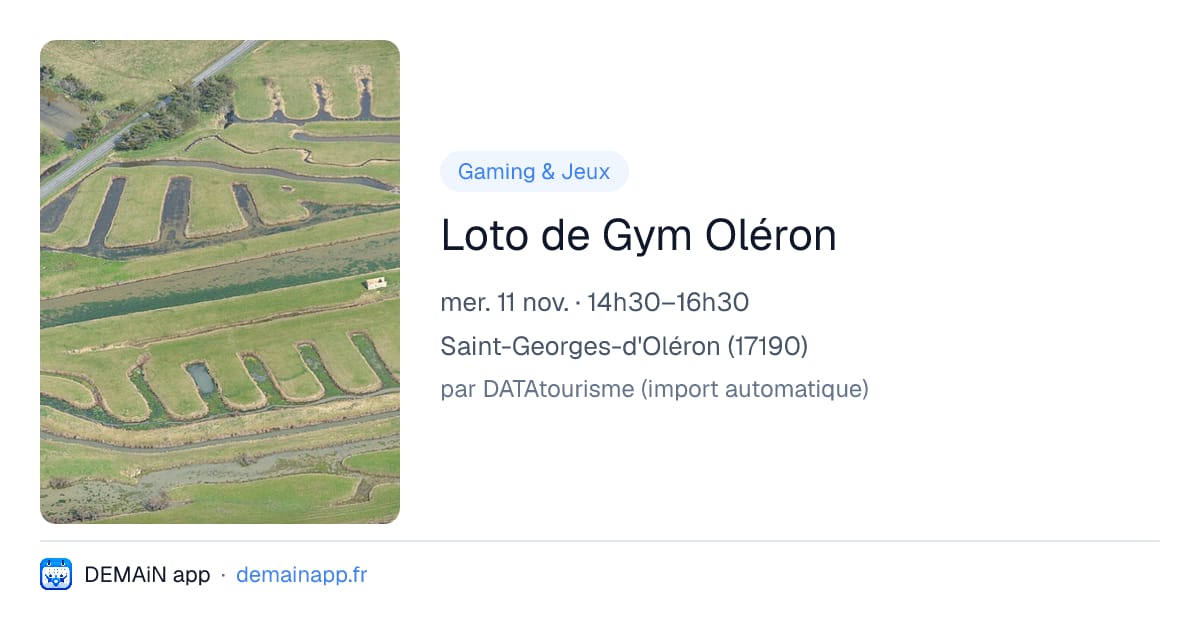 Loto de Gym Oléron — Saint-Georges-d'Oléron