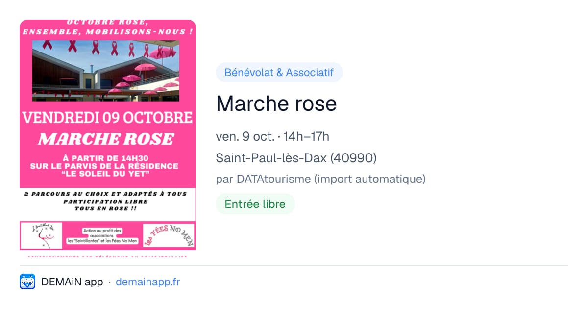Marche rose — Saint-Paul-lès-Dax