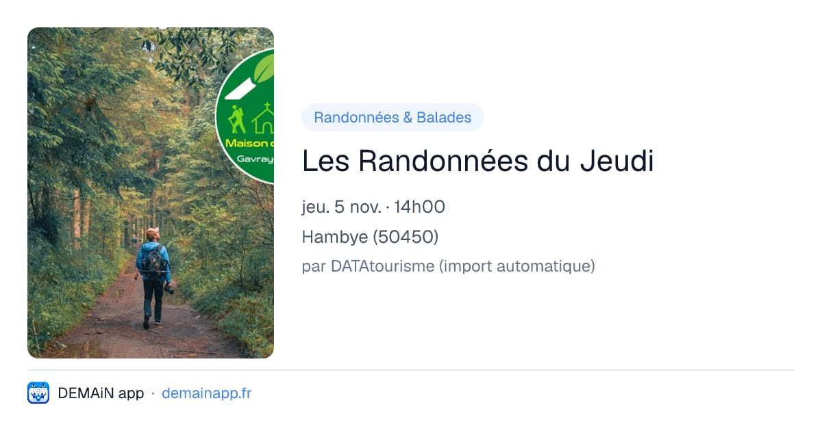 Les Randonnées du Jeudi — Hambye