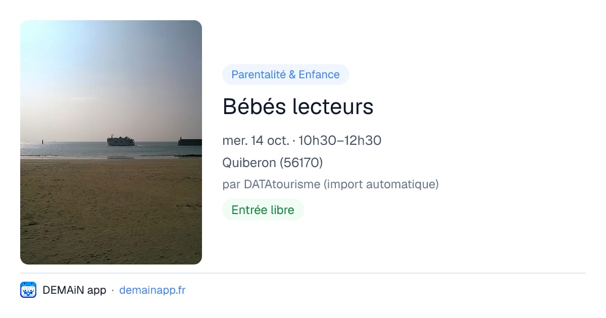 Bébés lecteurs — Quiberon