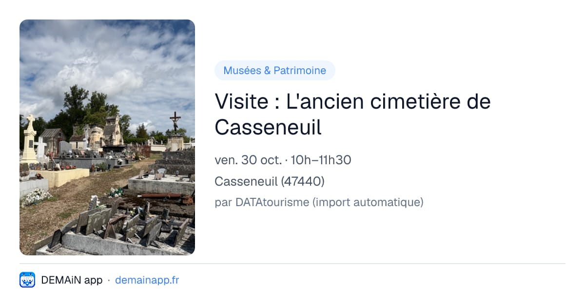 Visite : L'ancien cimetière de Casseneuil — Casseneuil