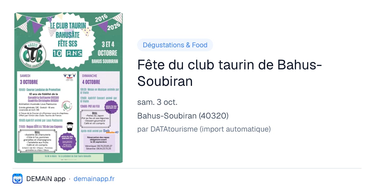Fête du club taurin de Bahus-Soubiran — Bahus-Soubiran