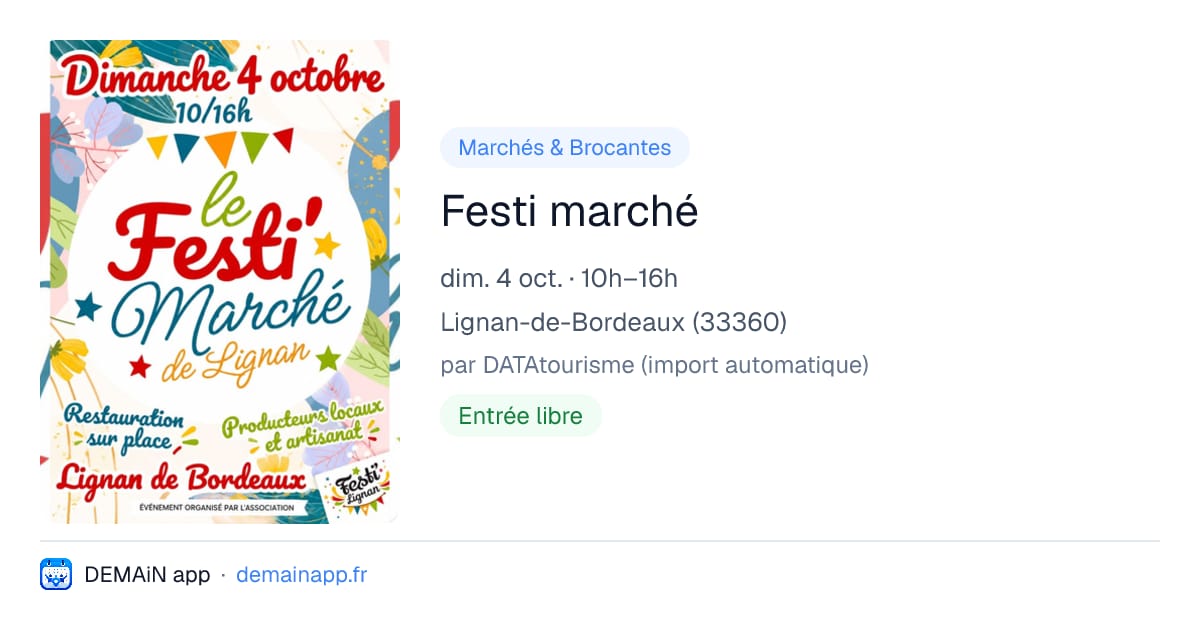 Festi marché — Lignan-de-Bordeaux
