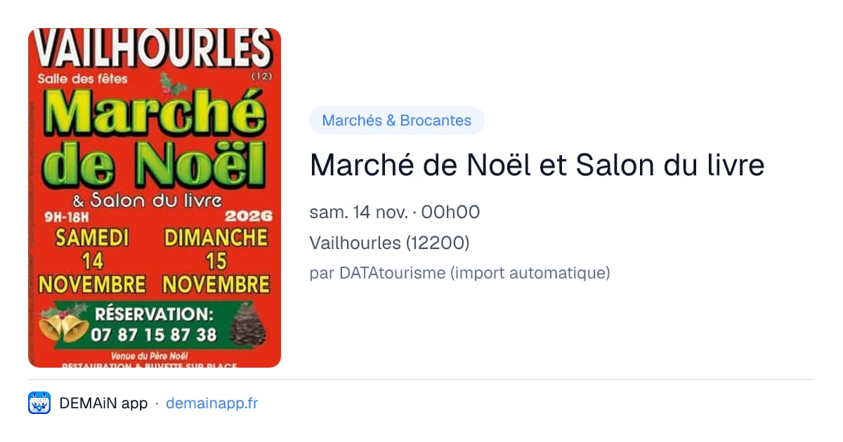 Marché de Noël et Salon du livre — Vailhourles