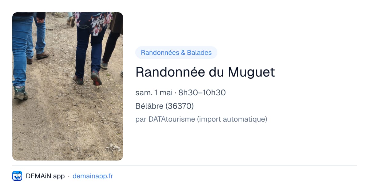Randonnée du Muguet — Bélâbre