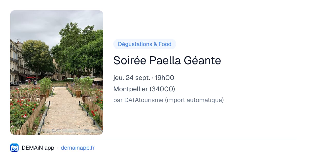 Soirée Paella Géante — Montpellier