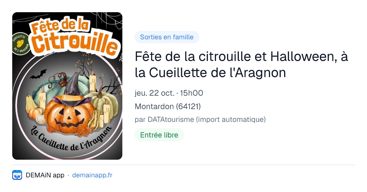 Fête de la citrouille et Halloween, à la Cueillette de l'Aragnon — Montardon