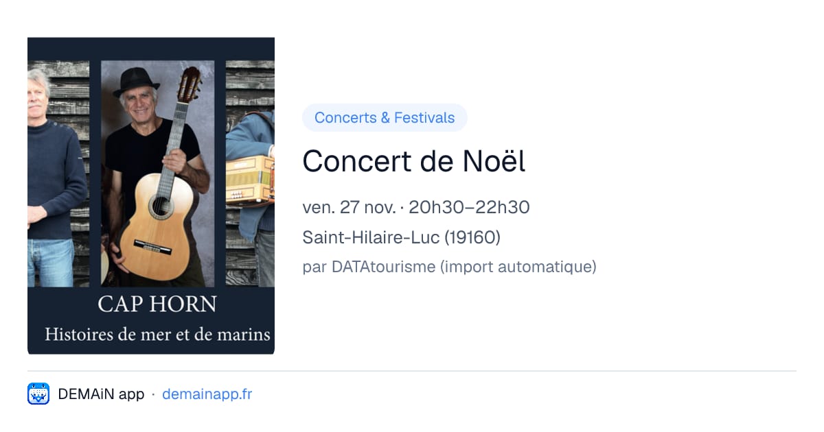 Concert de Noël — Saint-Hilaire-Luc