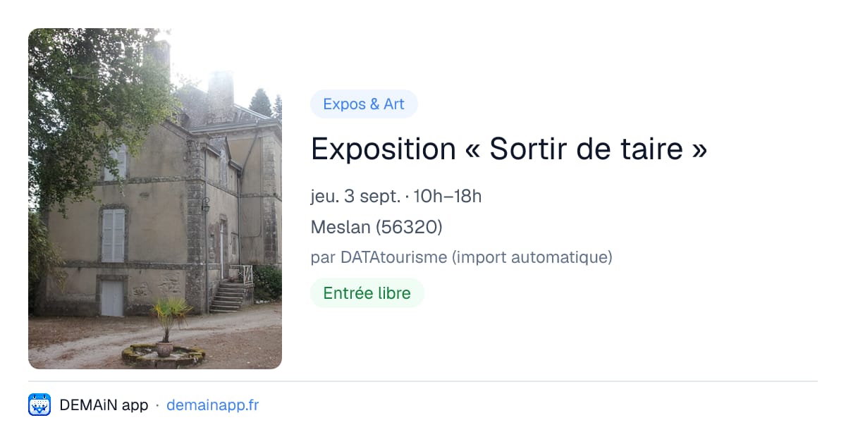 Exposition « Sortir de taire » — Meslan