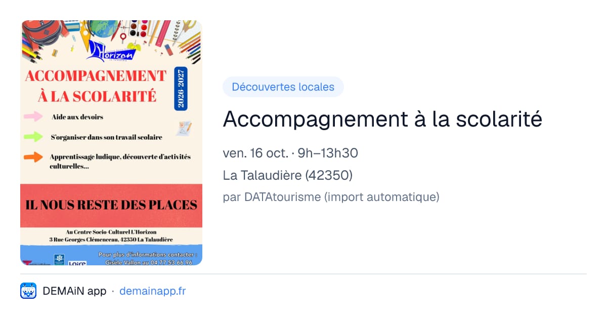 Accompagnement à la scolarité — La Talaudière