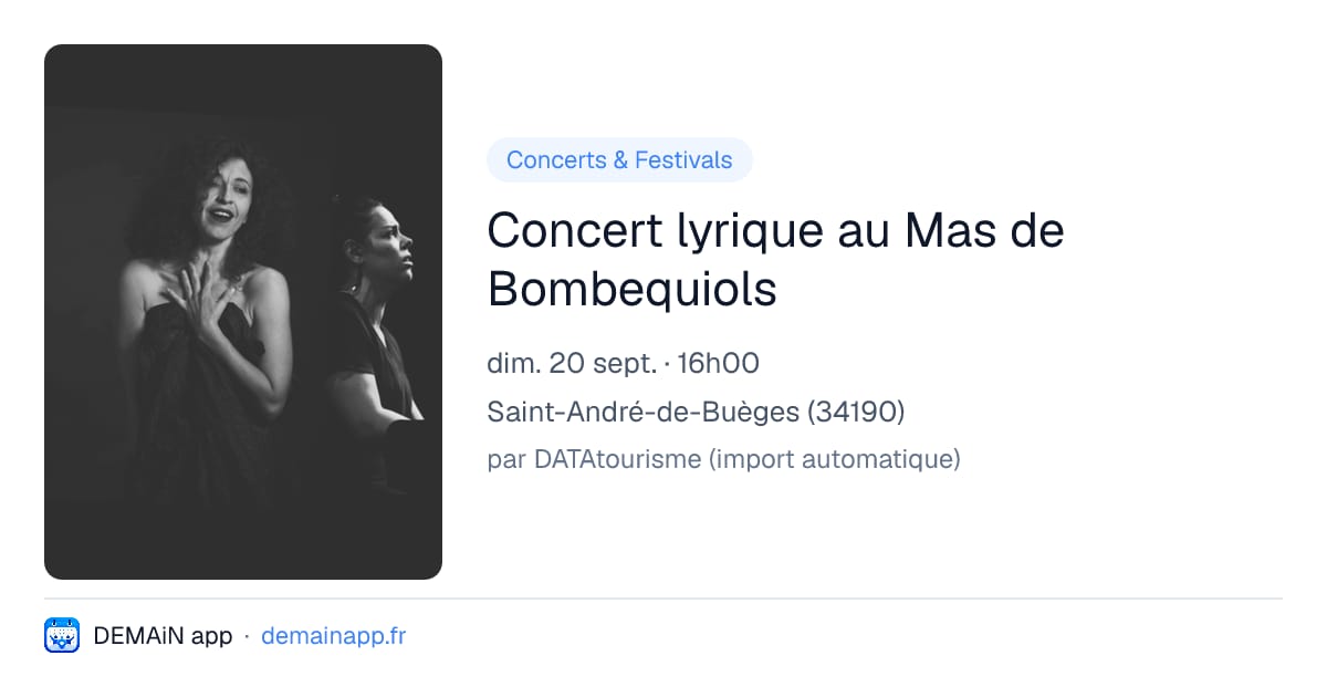 Concert lyrique au Mas de Bombequiols — Saint-André-de-Buèges