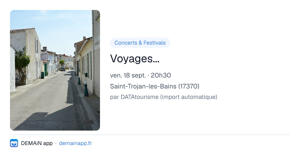 Voyages... — Saint-Trojan-les-Bains