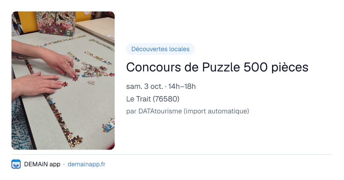 Concours de Puzzle 500 pièces — Le Trait