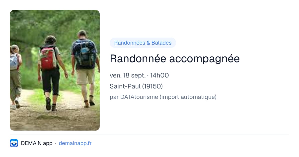 Randonnée accompagnée — Saint-Paul