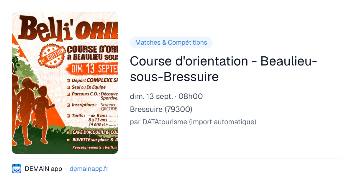 Course d'orientation - Beaulieu-sous-Bressuire — Bressuire